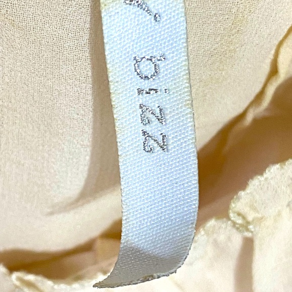 Bizz Cream Colored Ruffle Mini Dress Large - Picture 3 of 4